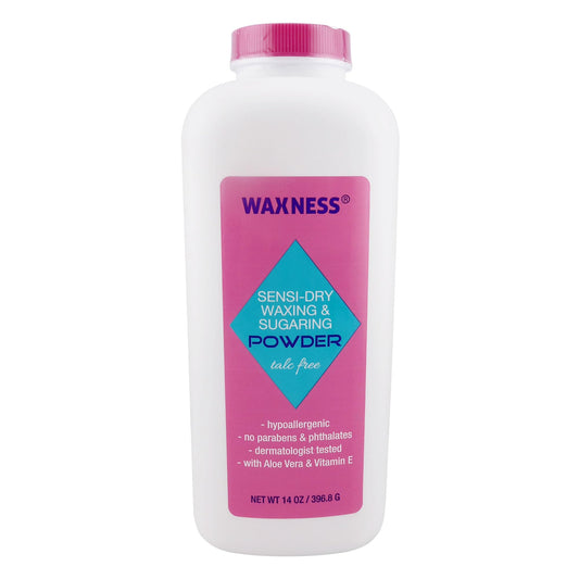 Waxness Sensi Dry Waxing & Sugaring Powder 14 oz (397 g) - Moisture Absorbing Pre Wax Powder for Waxing & Sugaring, Professional Use Beauty and Personal Care Waxness