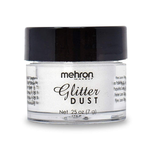 Mehron Makeup Paradise Glitter FX | Professional Cosmetic for Makeup & Art | Vibrant & Shimmering Loose Glitter .25 oz (7 g) (Opalescent White)