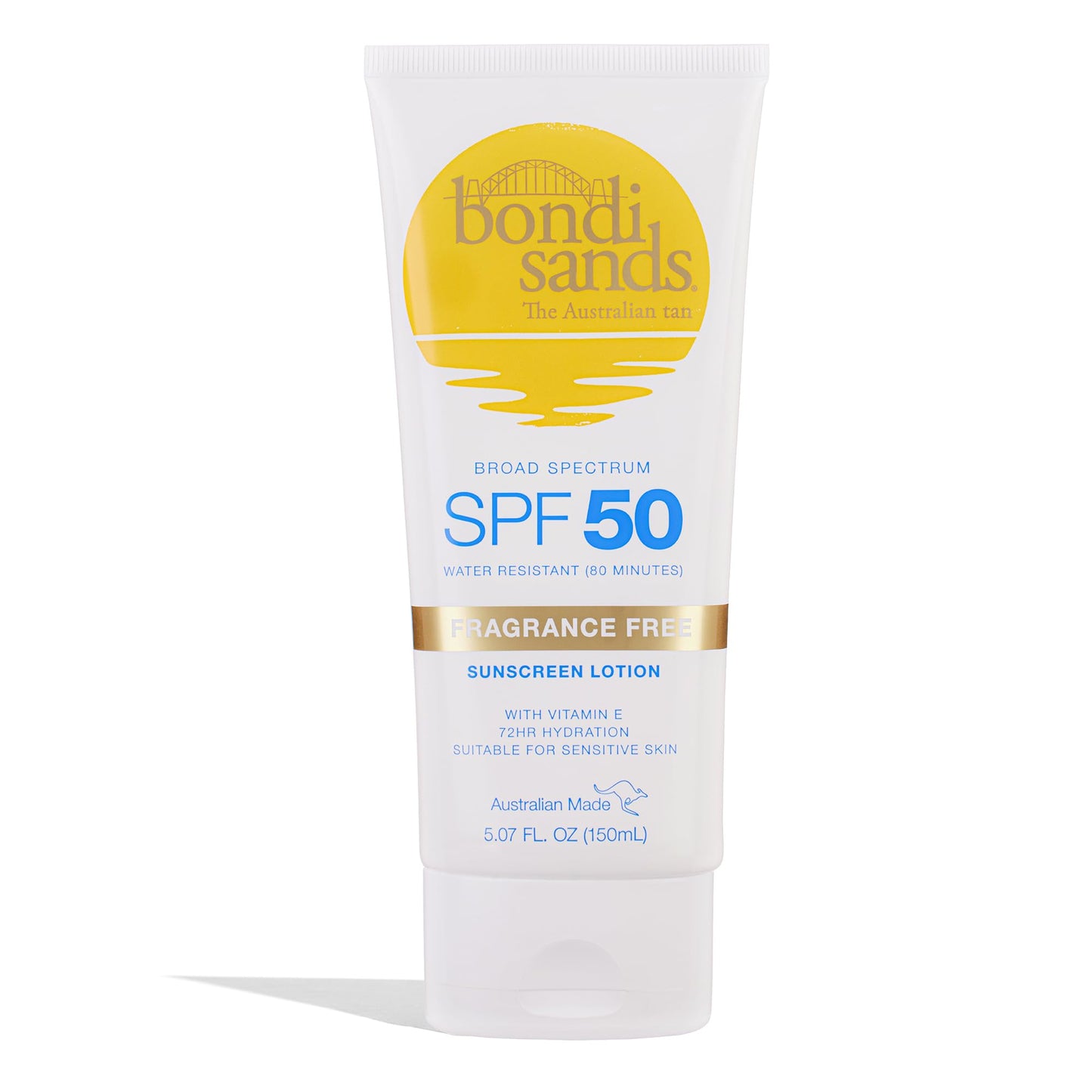 Bondi Sands Fragrance Free Sunscreen Body Lotion SPF 50 | Hydrating Broad Spectrum Protection, Sheer, Water Resistant | 5.07 Oz/150 mL Beauty and Personal Care Bondi Sands Default Title