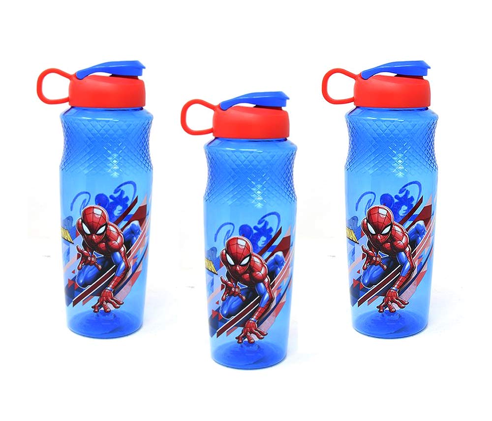Zak Designs, Inc. [3-Pack] Marvel Spider-Man vs Carnage 30oz Sullivan Sports Water Bottle, BPA-free, Blue/Red, SPCAT410