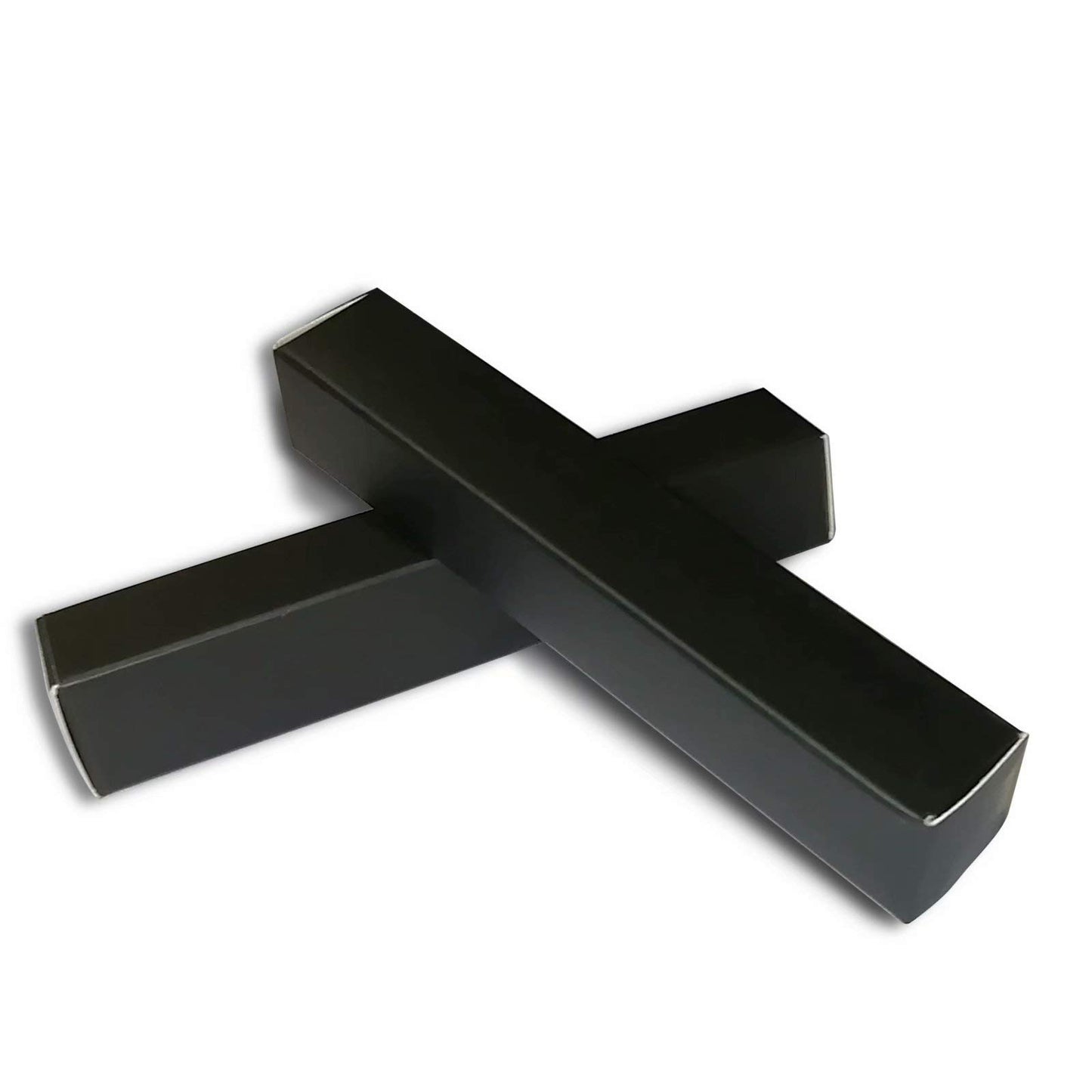 ANZKA 50 Pcs Empty Lip Gloss Box 4.72x0.78x0.78 inch Mascara Tube Packaging Matte Texture Black Lipgloss Kraft Paper Case Glaze Balm Organizer Storage
