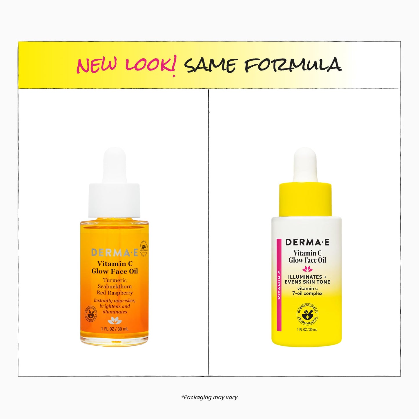 Derma E Vitamin C Glow Face Oil, 1 Fl Oz, Nourishes, Brightens and Illuminates for Radiant Skin, Moisturizing Vitamin C Oil with Turmeric