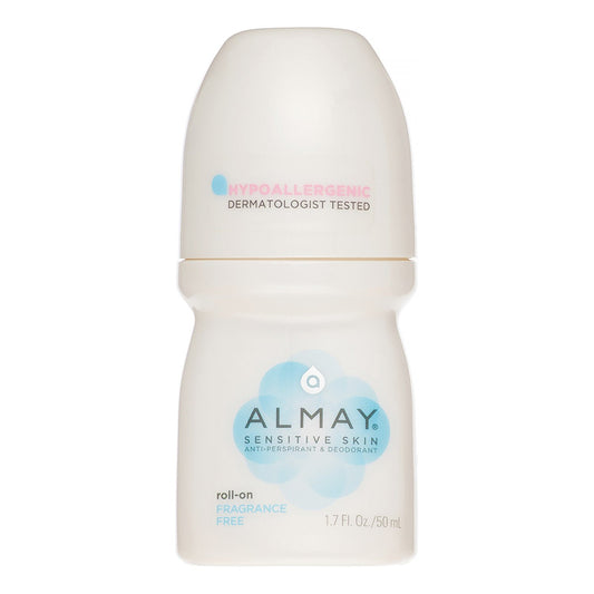 Almay Anti-Perspirant& Deodorant, Sensitive Skin, Roll-On, Fragrance Free 1.7 oz (Pack of 4) Beauty and Personal Care Almay