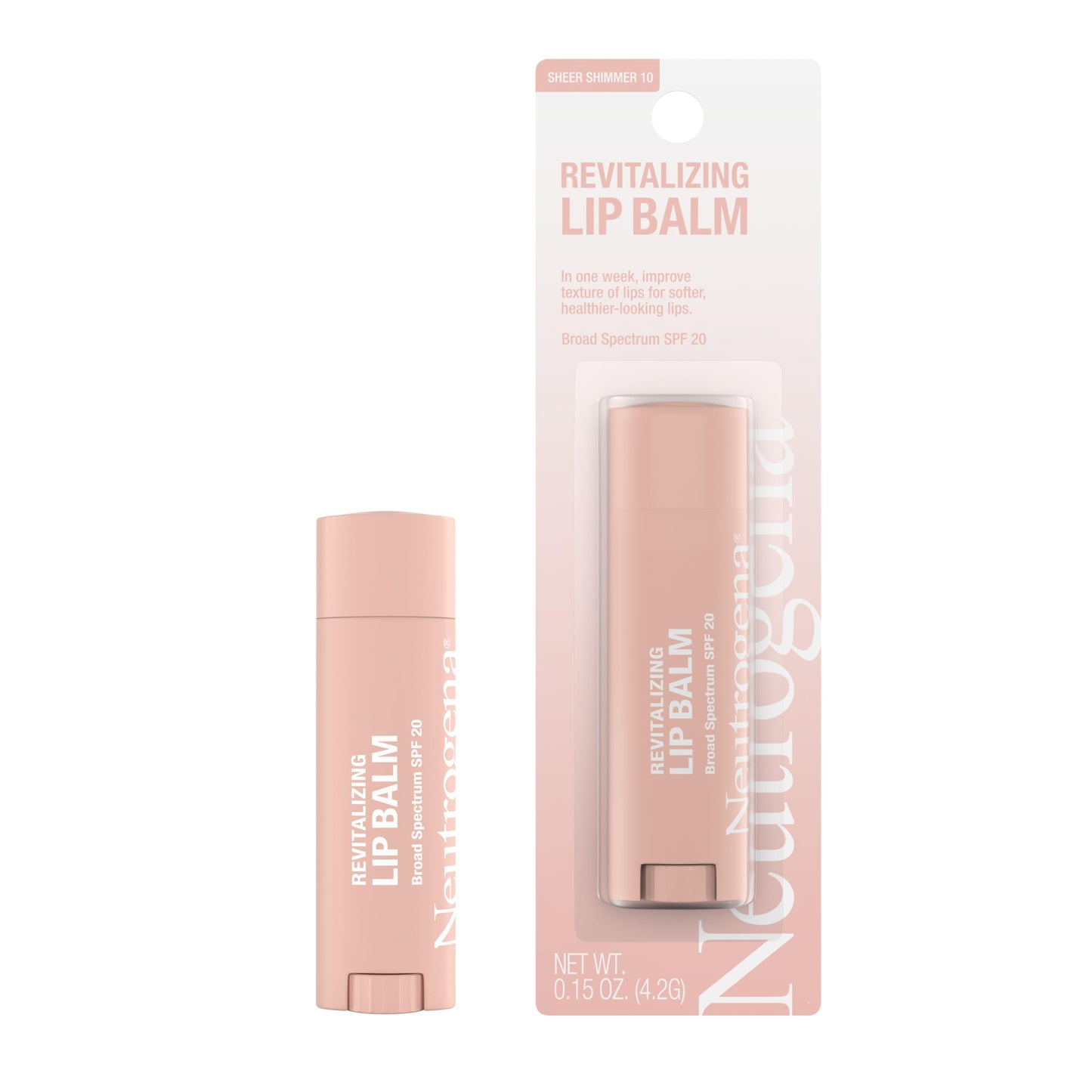 Neutrogena Revitalizing Tinted Lip Balm Broad Spectrum SPF 20 Sunscreen, Moisturizing Lip Balm with a Sheer Tint for Softer, Smoother