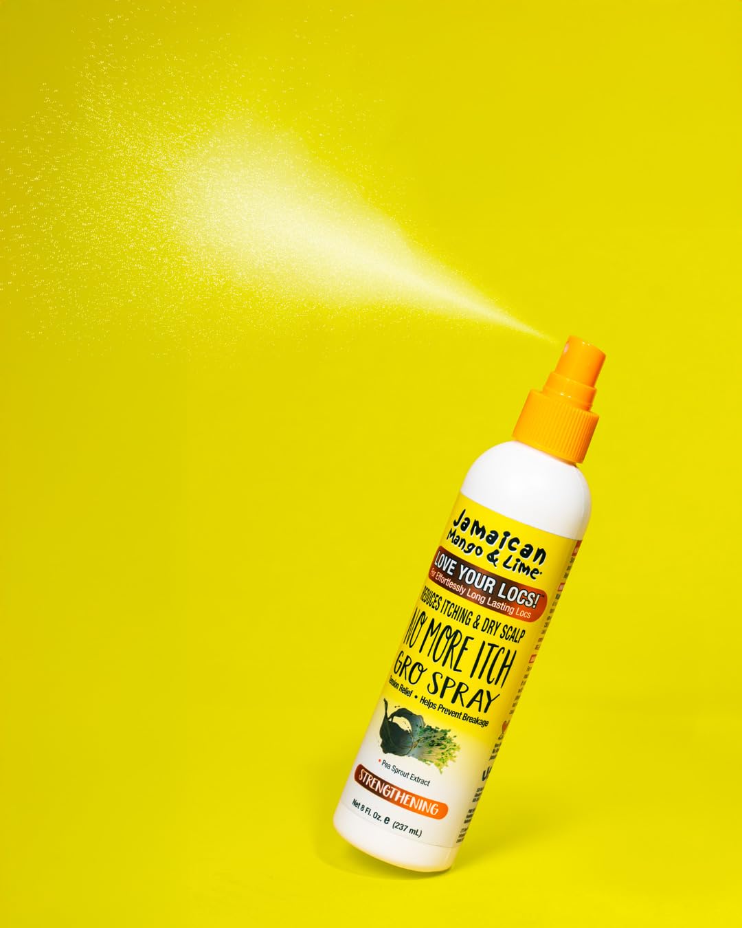 Jamaican Mango & Lime No More Itch Spray - Soothing Scalp Regular Relief for Locs, Braids, Twists & Protective Styles - 8 oz (Pack of 1)