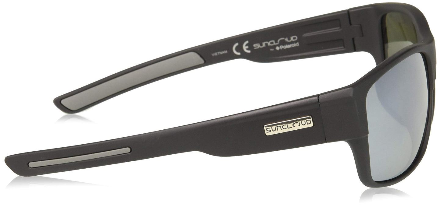 Suncloud Range Polarized Sunglasses, Matte Black / Polarized Silver Mirror, One Size