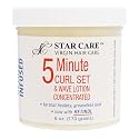 STAR CARE 5 Minute Curl Set & Wave Lotion concentrated with Retinol, Adds Sheen, Repairs & Moisturizes, Ideal for Hairpieces, Braids & Perms 6oz/170g