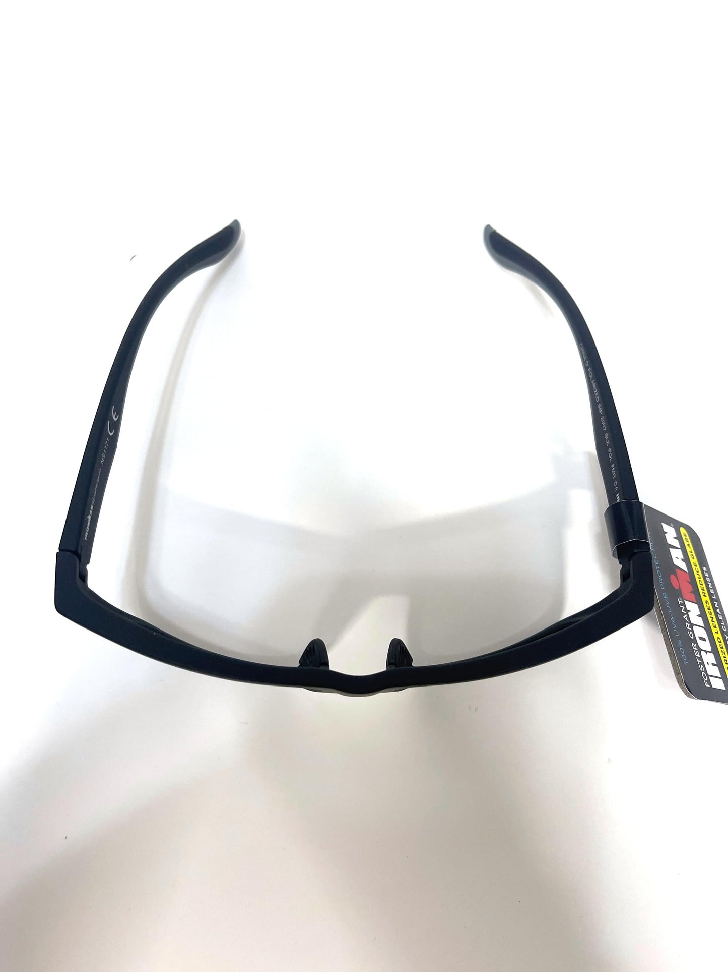 Foster Grant Ironman Polarized sunglasses. Rectangular Matt black with grey lenses. 100% UV lens protection. IMP2002