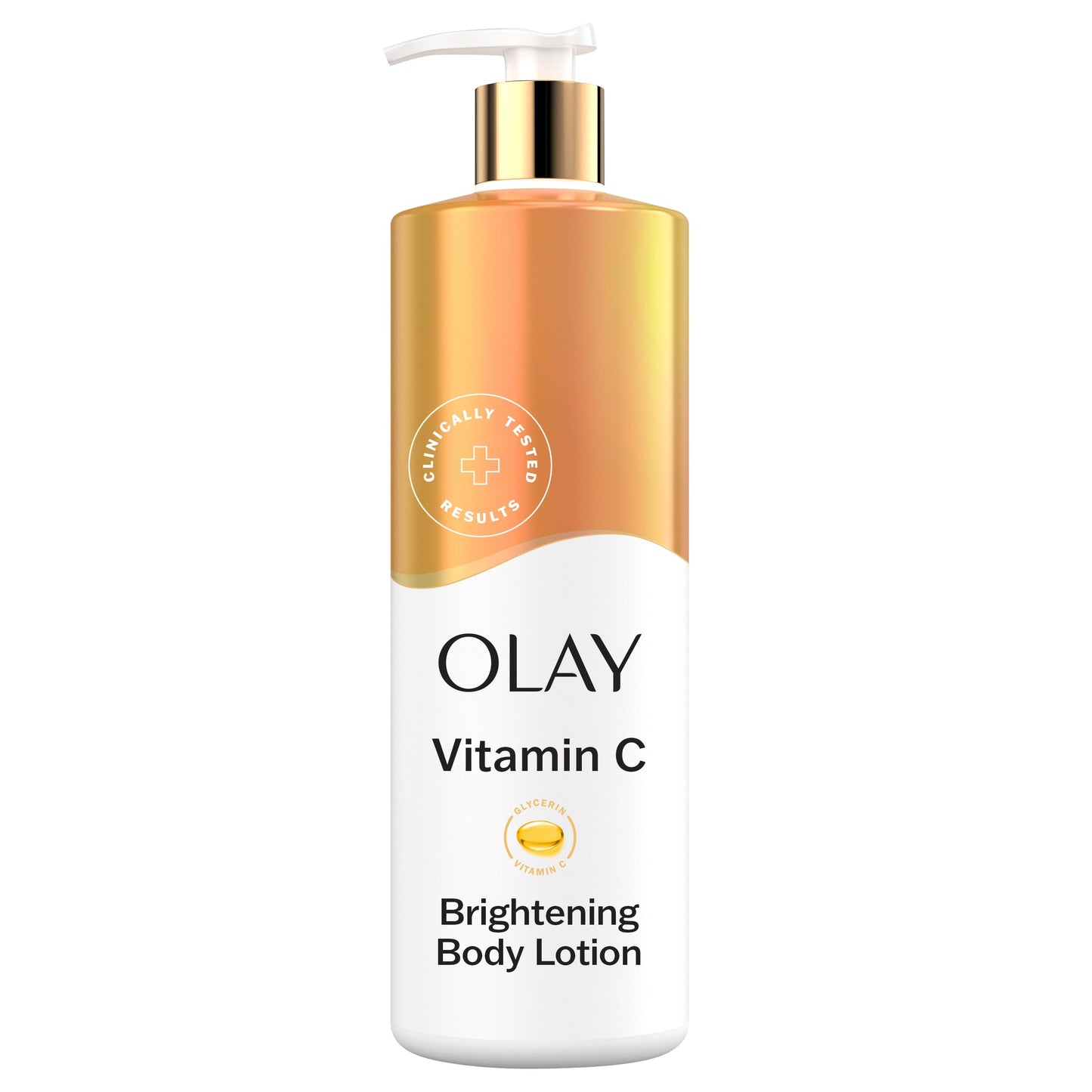 Olay Body Lotion for Women, Brightening with Vitamin C Serum, Visibly Bright & Radiant Skin, 24hr Moisture & Hydration, Fast Absorbing Formula
