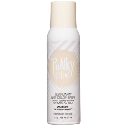 Punky Temporary Hair Color Spray - Siberian White, Instant Vivid Temporary Hair Dye for Women, Wash Out, Hair-Color Spray, 3.5 oz