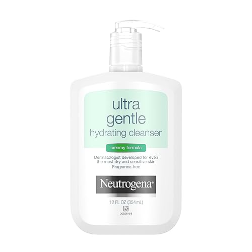 Neutrogena Ultra Gentle Hydrating Facial Cleanser, Non-Foaming Face Wash for Sensitive Skin, Gently Cleanses Face Without Over Drying, Oil, Soap