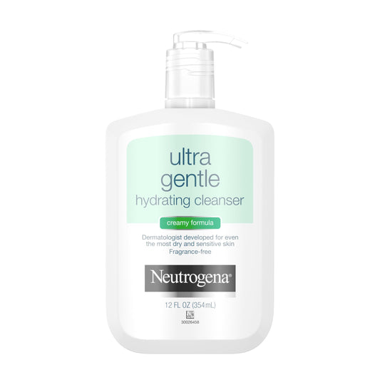 Neutrogena Ultra Gentle Hydrating Facial Cleanser, Non-Foaming Face Wash for Sensitive Skin, Gently Cleanses Face Without Over Drying, Oil, Soap
