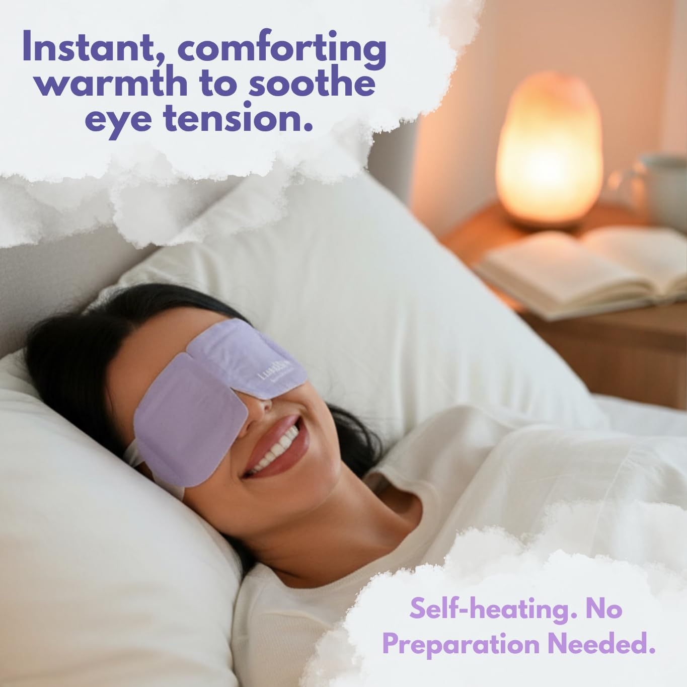 LumiDew Steam Eye Mask, Self Heating Heated Eye Mask for Sleep, Warm Compress for Eyes, Moist Heat for Dry Eye Relief, Stye Eye Treatment, Spa, Travel Beauty and Personal Care LumiDew
