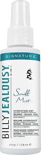 Billy Jealousy Signature Scruff Mist 3-in-1 Hydrating Beard, Shave & Face Spray for Men with Vitamin E | Soften Stubble, Refresh, Tone & Moisturize