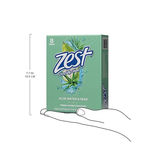 Zest Fresh AloeSoap Family Size 8 Pack - Net weight 32 OZ (8 bars)