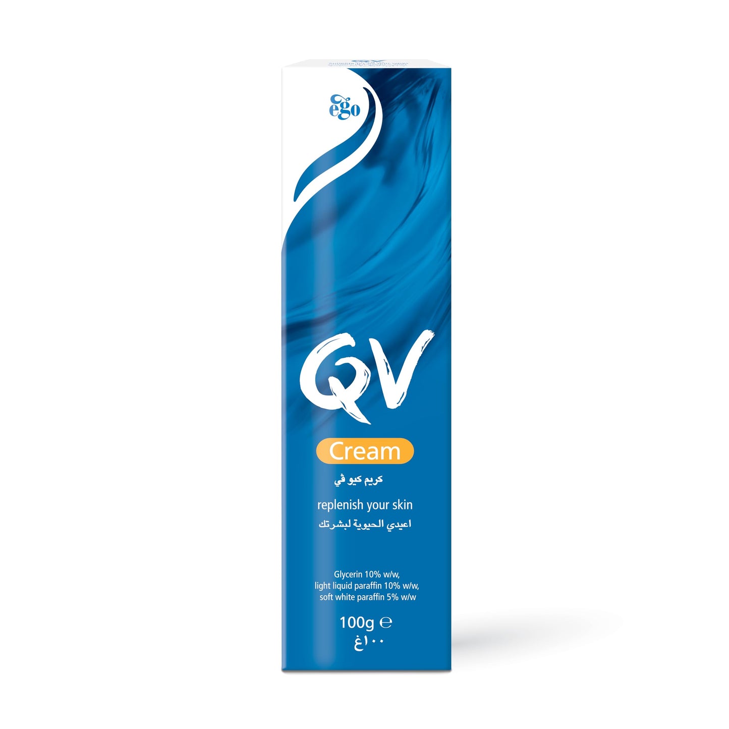 QV Cream with 10% Glycerin (100g) Rich Protective Moisturiser for Sensitive, Dry Skin, Fragrance Free, Noncomedogenic Body Cream, Hydrating Skin Care
