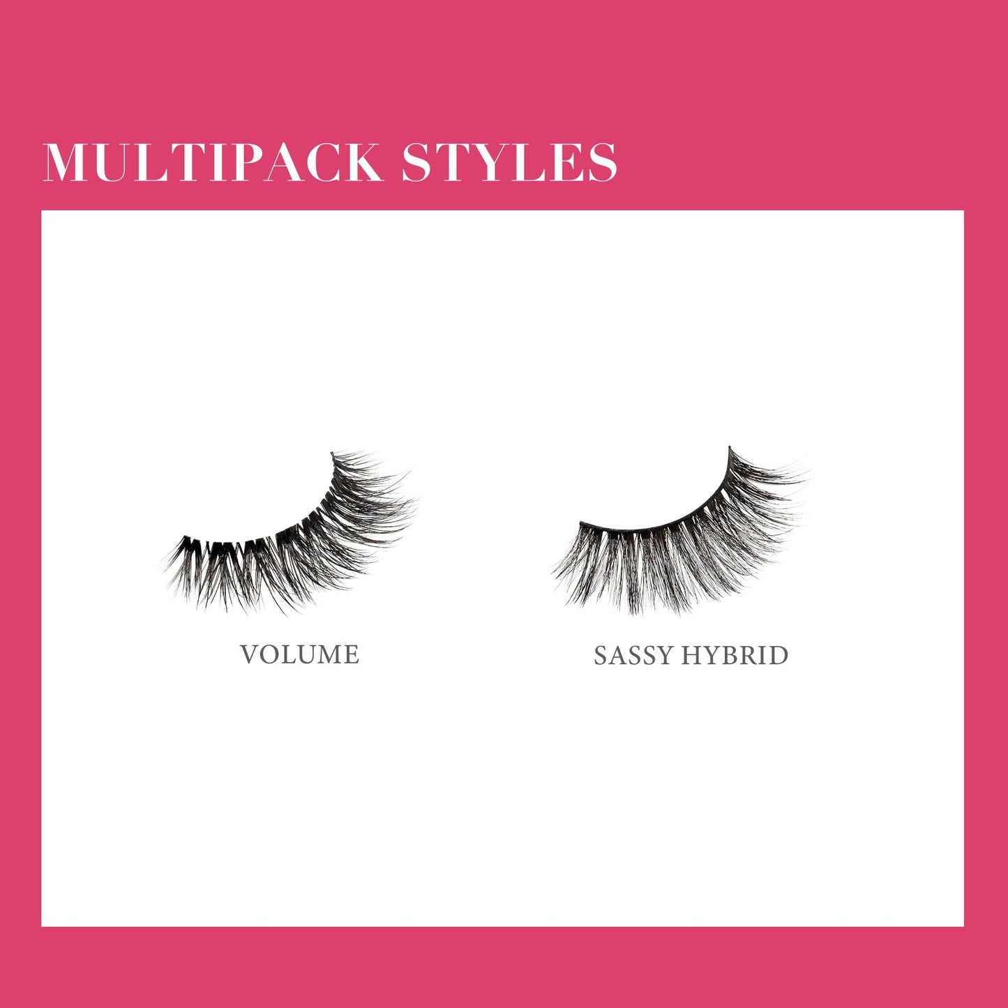 KISS Lash Couture Luxtensions Collection False Eyelashes Multipack, 'Volume Full Set', 14 mm, Super Slim Band, Light & Flexible Wear, Flat Lash