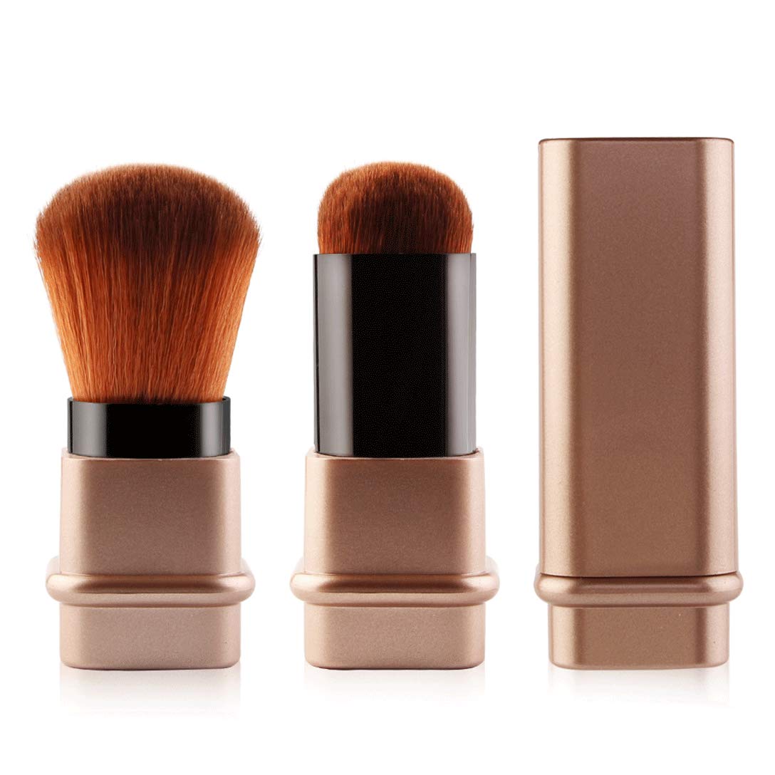 RN BEAUTY Retractable Kabuki Makeup Brushes Foundation Brush Powder Brush Blush Brush Bronzer Brush Face Blender Brush Professional Mineral Blending