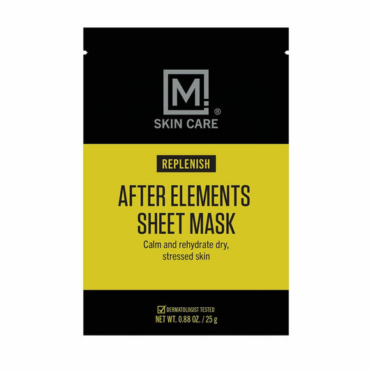 M. Skin Care After Elements Facial Sheet Mask Treatment for Men, Sunburn and Windburn Skin Care Face Mask