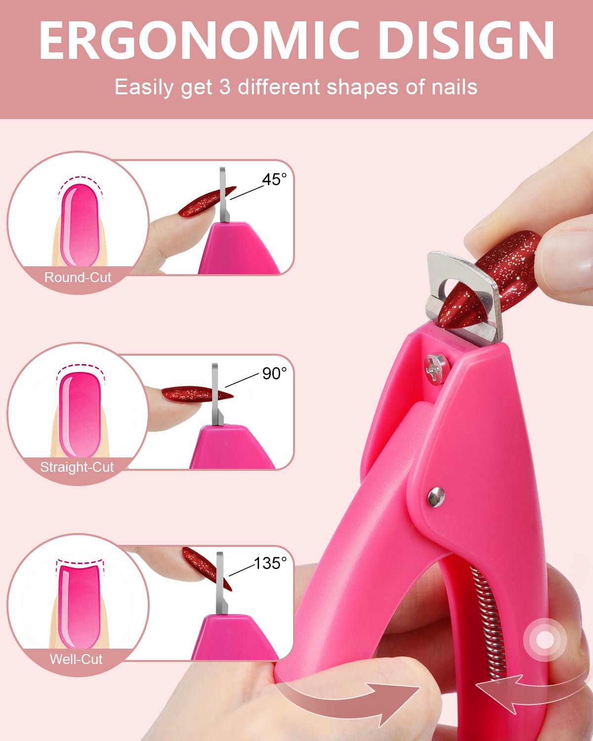 MORGLES 480Pcs Clear Almond Fake Nail Tips Kit Full Cover Beauty and Personal Care MORGLES