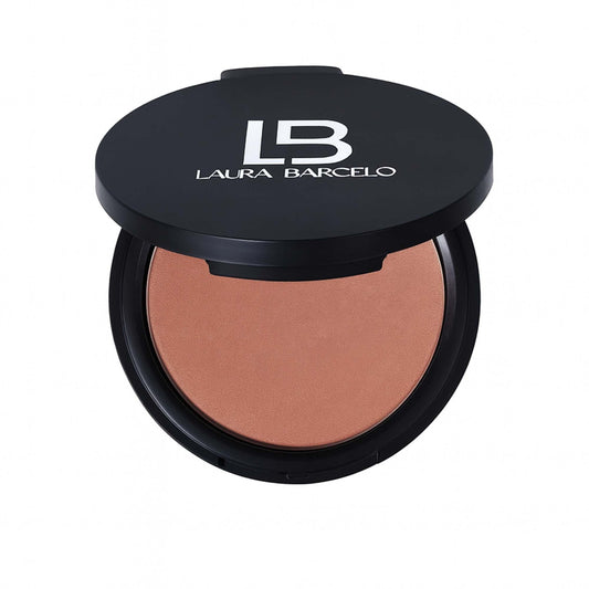 LB Powder Bronzer - Pressed Powder for Face - Natural Tan Makeup with Radiant Matte Finish - Warm Tone for Contour & Highlight - Sun-Kissed