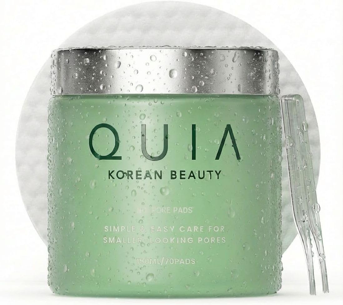 QUIA Toner Pads for Sensitive Skin - Dual-Sided Exfoliating and Hydrating Pads - Visibly Smoother Pores, Less Congestion - 70 Korean Skincare Pads Beauty and Personal Care QUIA Beauty Default Title