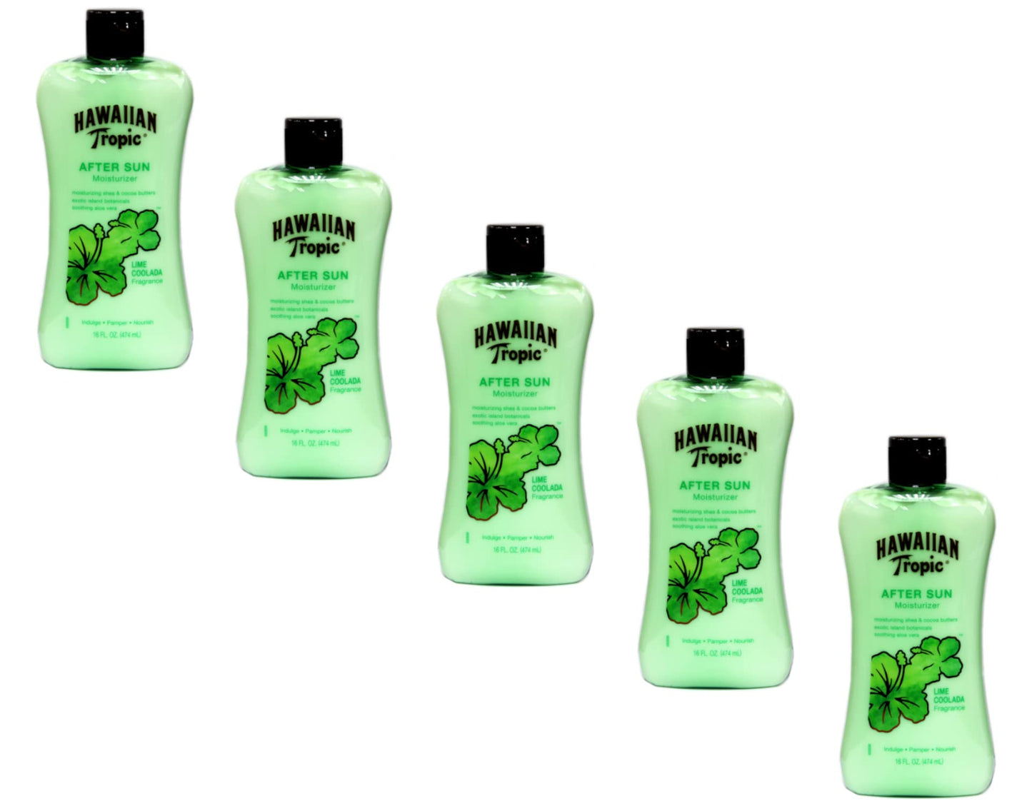 Hawaiian Tropic Lime Coolada After Sun Moisturizer 16 oz (Pack of 5)