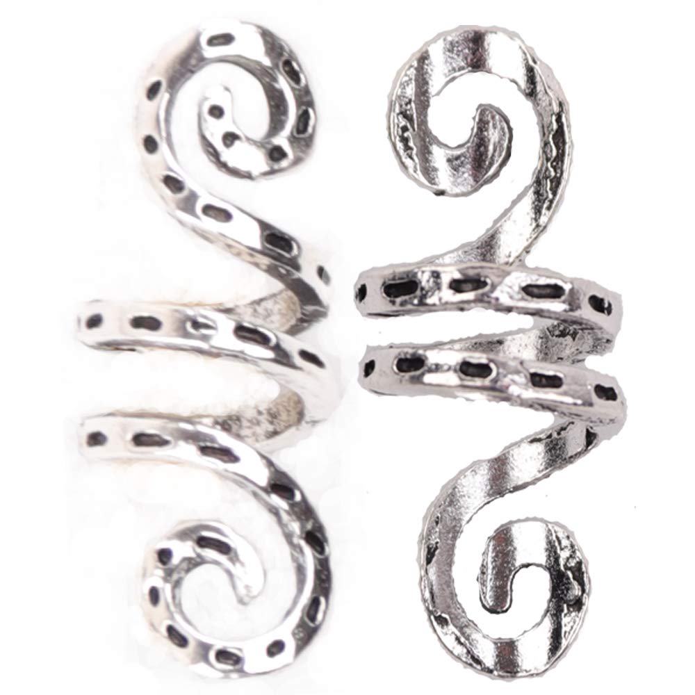 Hair Tube Beads Dreadlocks Beads Hair Spiral Hair Braiding Jewelry Hair Decoration Accessories Braid For Hair 40 Pieces,gold and silver