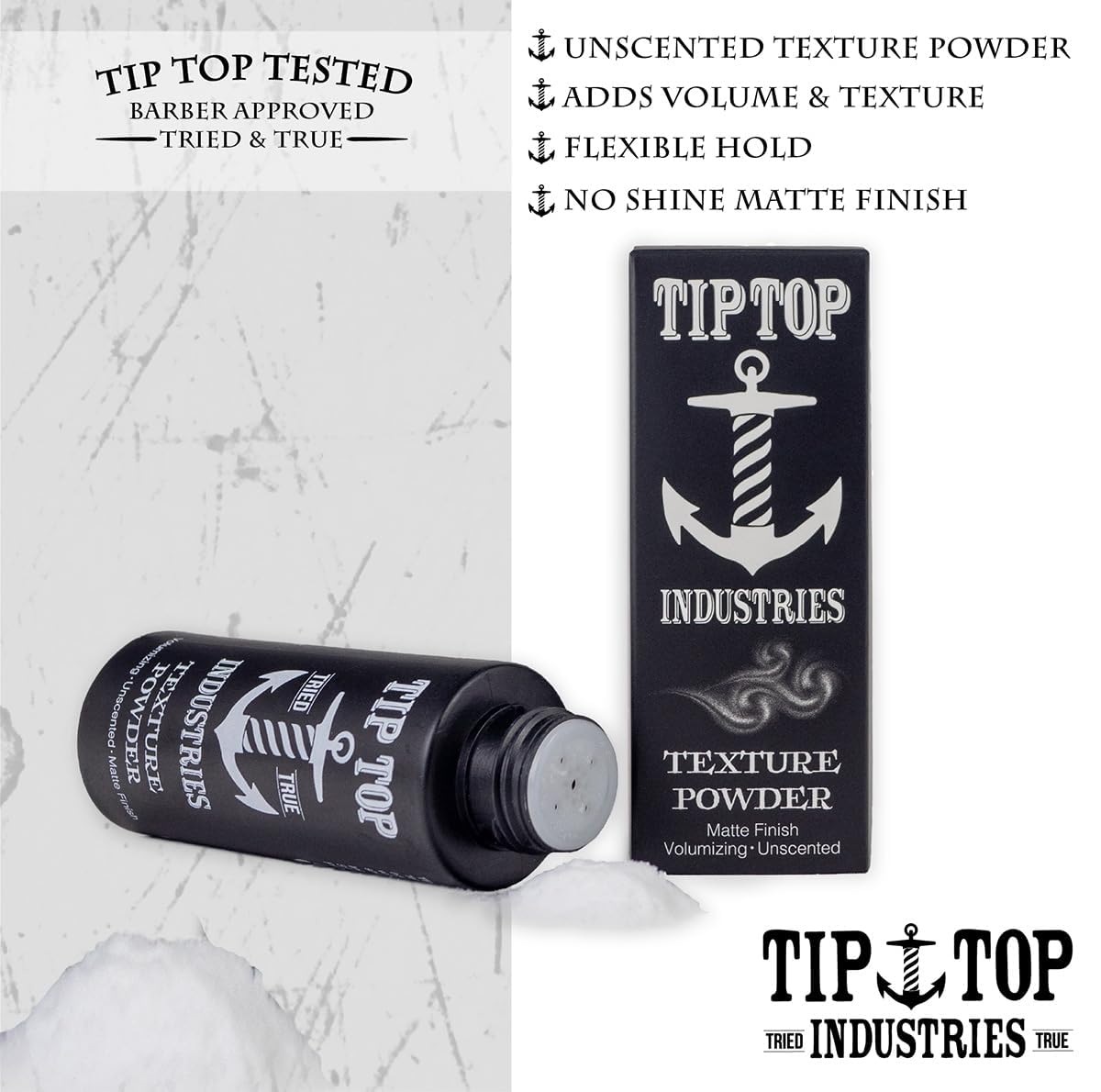 Tip Top Matte Texture Powder 0.7oz / 20g - Volumizing Texurizing Styling Powder