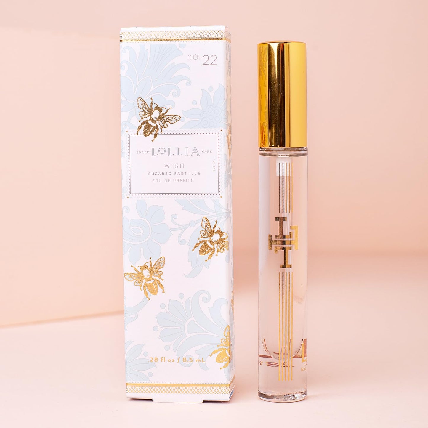 LOLLIA Wish Travel Eau de Parfum, .28 fl. oz. - Sugared Pastille - Beautifully Captivating, Travel Size Perfume, Women’s Perfume, Eau de Parfum Spray for Women, Women’s Fragrance