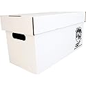Square Deal Recordings & Supplies 7" 45rpm Vinyl Record Storage Box - Heavy Duty Cardboard with Removable Lid - Holds up to 200 7" Records - 1 Box…