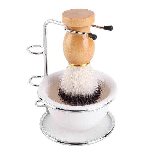 VINGVO Shaving Brush, Shaving Brushes For Men Men Shaving Kit Holder Brush Stand Soap Bowl Set Shave Brush with 1 Shaving Soap Bowl and 1 Shaving Beauty and Personal Care VINGVO