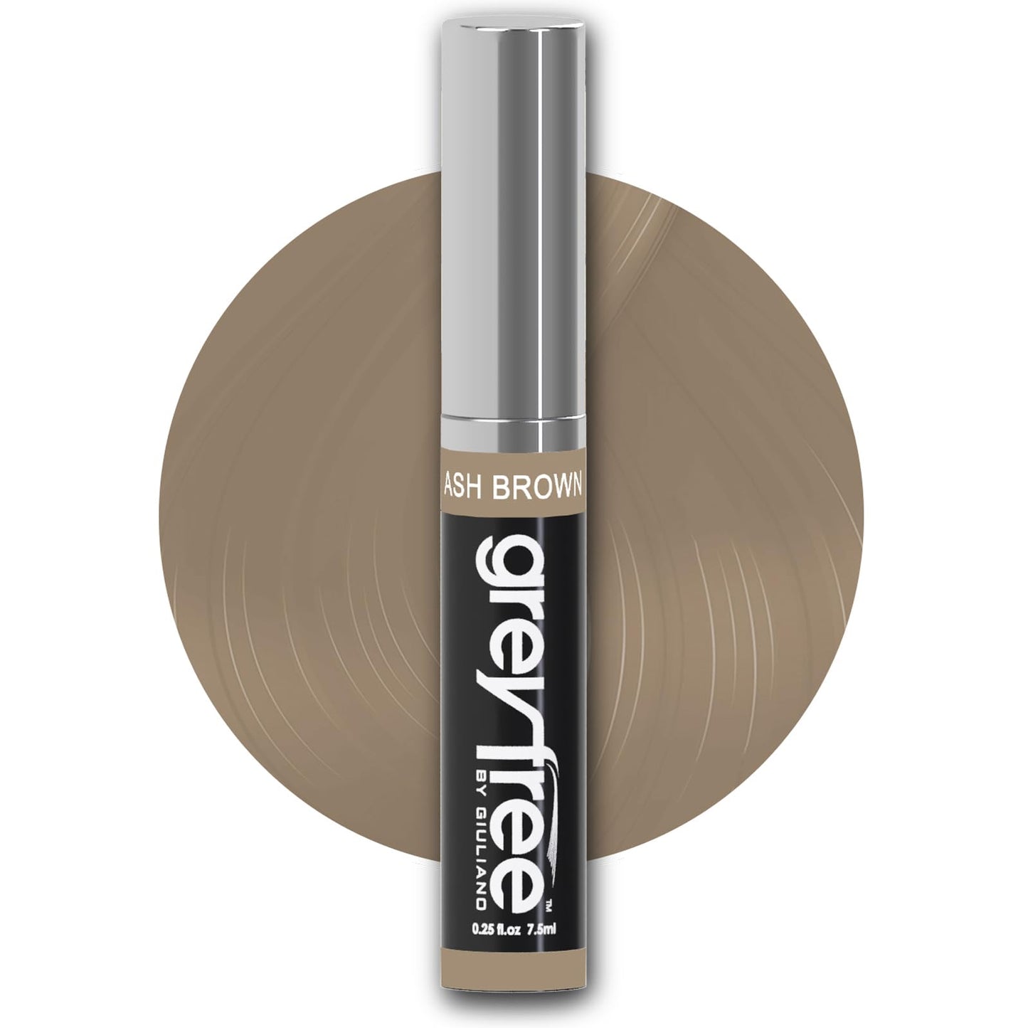 Greyfree Hair Mascara Root Touch-Up for Gray Hair | Precision Hairline Concealer for Brows & Beard (ASH BROWN)