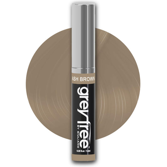 Greyfree Hair Mascara Root Touch-Up for Gray Hair | Precision Hairline Concealer for Brows & Beard (ASH BROWN)