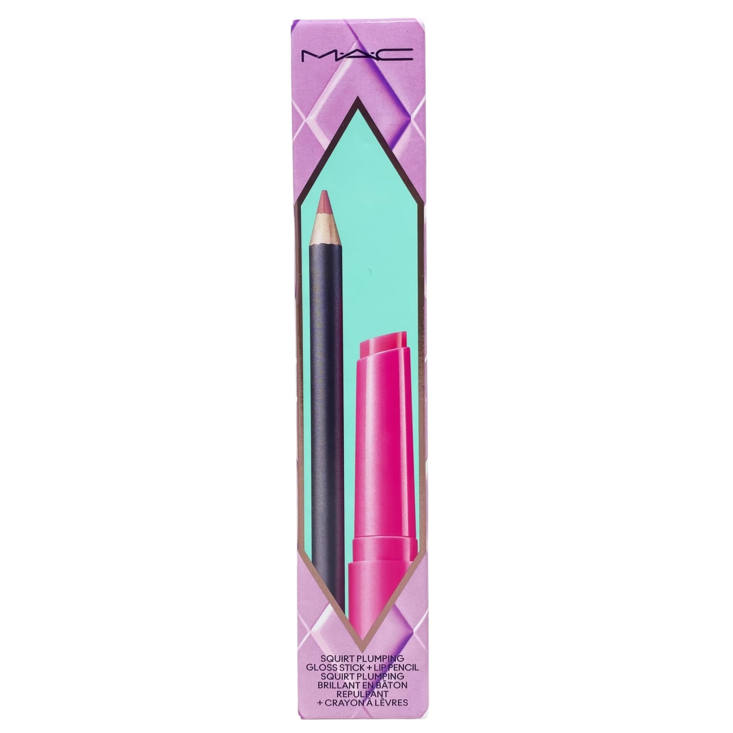 MAC M·A·C Cosmetics Holiday Exclusive Anything's Glossible Squirt Plumping Gloss Stick and Lip Pencil Duo Set - Edge to Edge/Amped