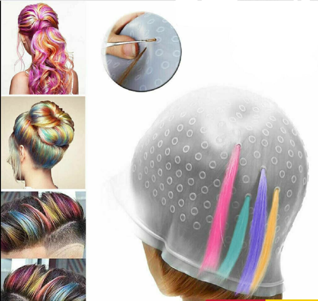 MAGICAP Pro Salon Silicon Hairdressing Highlighting Frosting Cap & FREE Hook
