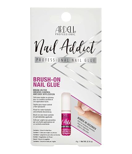 Ardell Professional Nail Addict, Brush-On Nail Glue - Quick-Dry, Long-Lasting Adhesive for Acrylic & Press On Nails, Nail Art, and Repairs | Easy Beauty & Personal Care Ardell