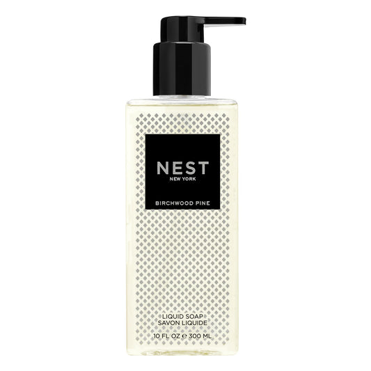 NEST New York Liquid Soap, Birchwood Pine - 10 fl oz - Cleanses & Nourishes Skin - Approx. 300 Pumps Per Bottle - Gluten Free & Cruelty Free