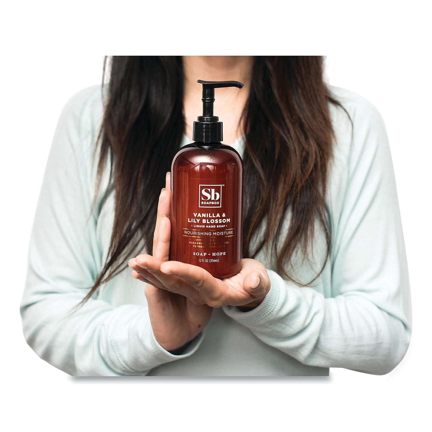 SBS Soapbox Hand Soap, Vanilla and Lily Blossom, 12 oz Pump Bottle, 12/Carton (00679CT)