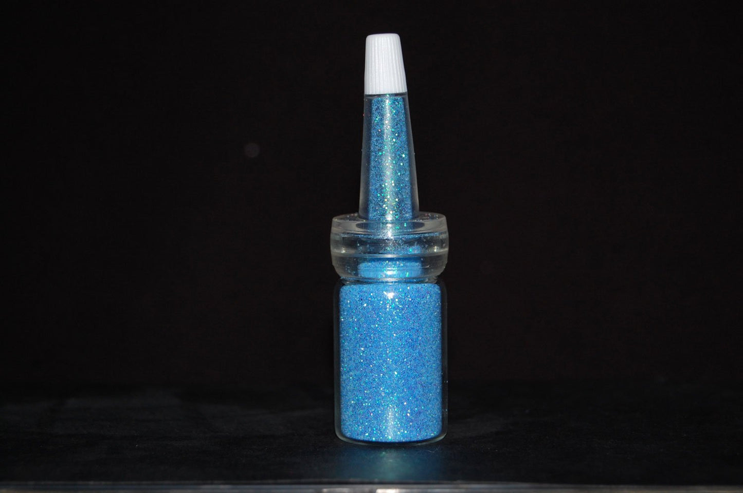 UV Blacklight Reactive Cosmetic Face & Body Glitter Powder (10 Gram Jars) (UV Neon Blue)