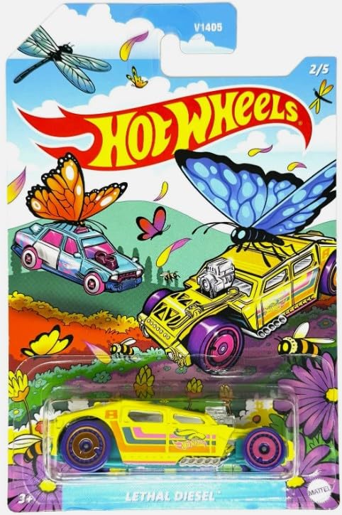 Hot Wheels 2025 Spring Easter Mix Set of 5 Pack, 1:64 Scale Diecast