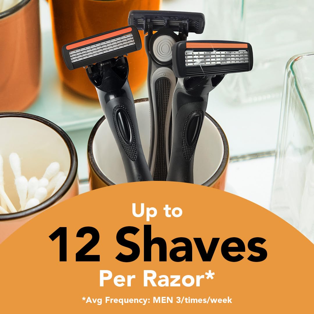 BIC Flex 4 Refillable Razors for Men, Long-Lasting 4 Blade Razor Refills for Sensitive Skin, 10 Razor Cartridges Beauty and Personal Care BIC