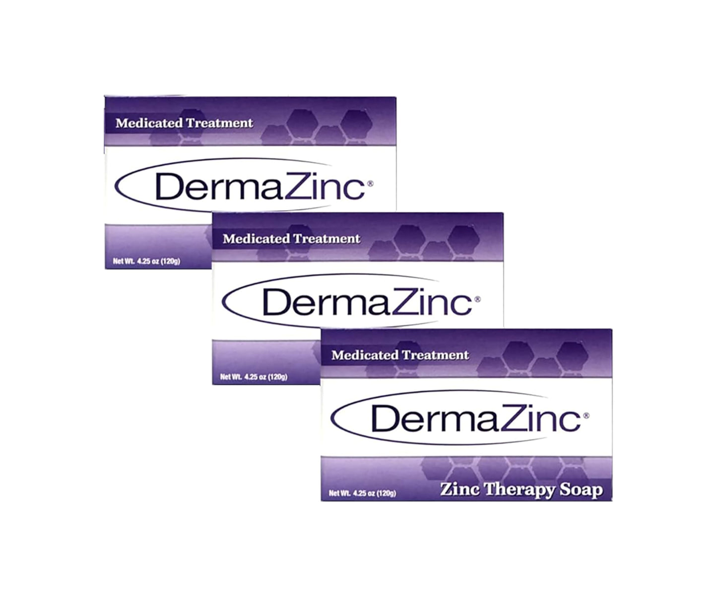 DermaZinc Therapy Soap, Zinc Soap for Skin, Skin Disorder Relief for Psoriasis, Dermatitis, Eczema, and Other Condition Symptoms (Pack of 3) Beauty & Personal Care DermaZinc