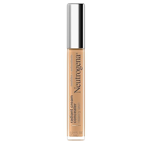 Neutrogena Healthy Skin Radiant Brightening Cream Concealer with Peptides & Vitamin E Antioxidant, Lightweight Perfecting Concealer Cream
