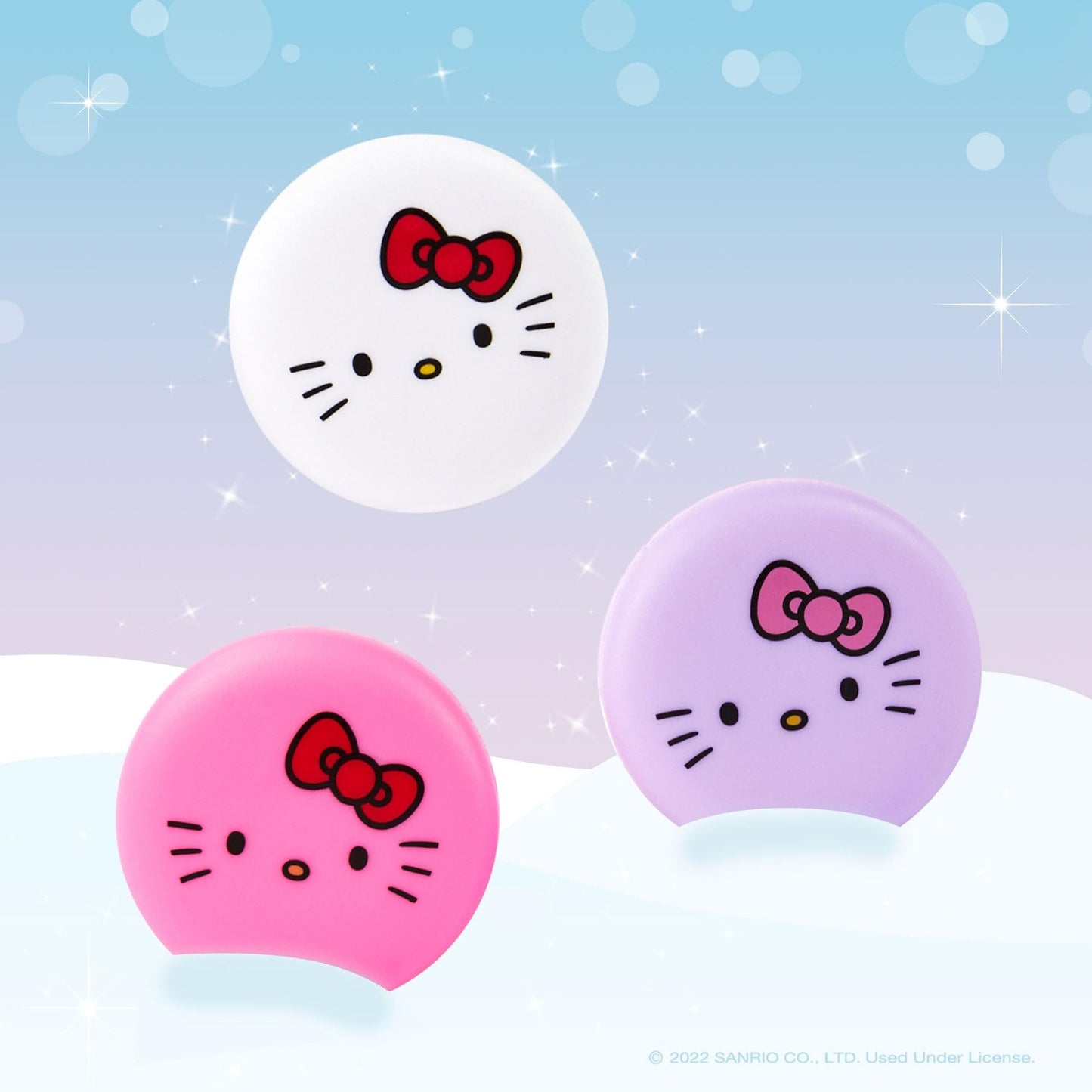 The Créme Shop x Hello Kitty Holiday Kisses Lip Balm Trio - Moisturizing Lip Balm for Dry Lips, Vitamin E and Shea Butter, Stocking Stuffers