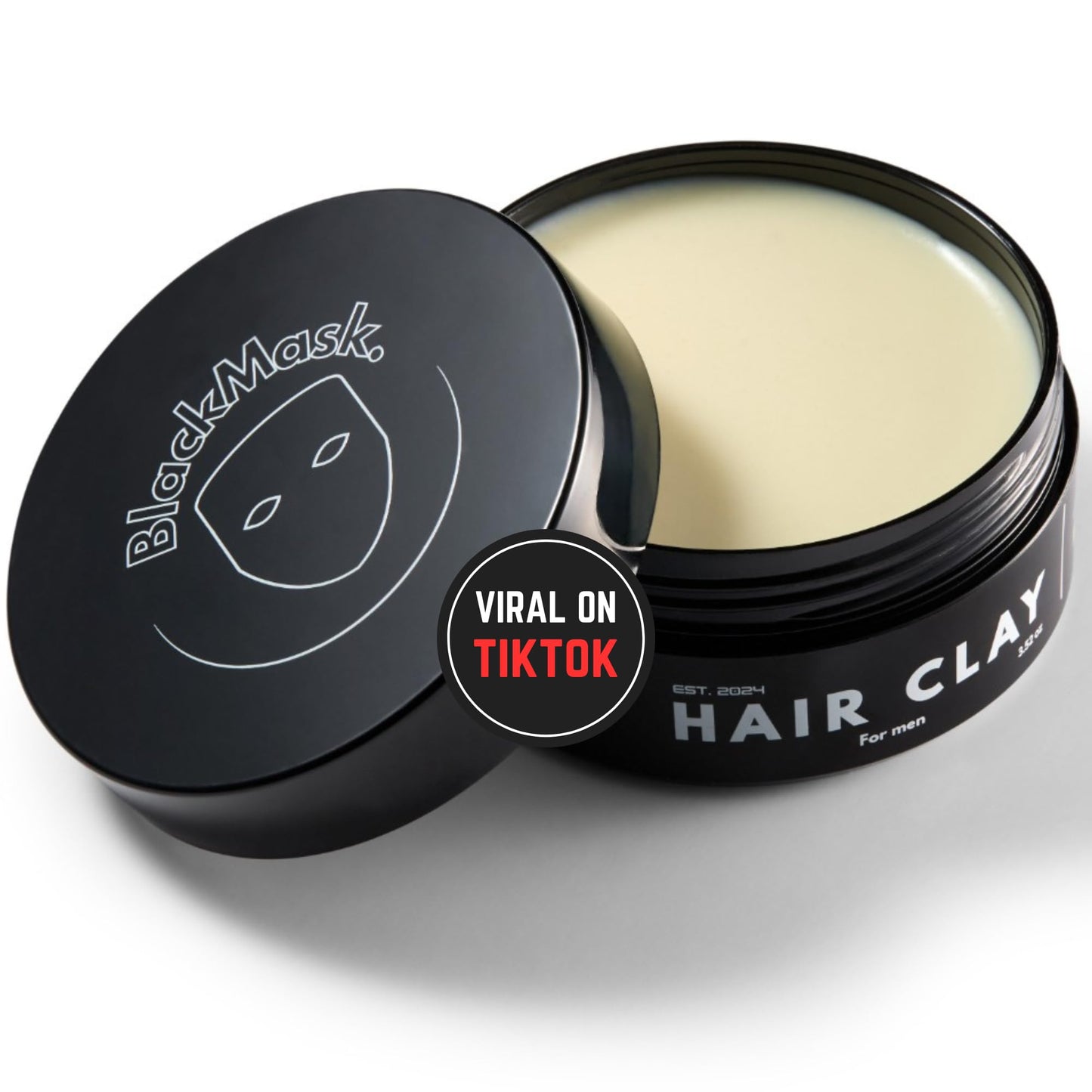 BlackMask Hair Clay for Men (3.52 oz) Matte Finish with Strong Hold, Hair Styling Clay, Adds Texture & Volume Beauty and Personal Care BlackMask