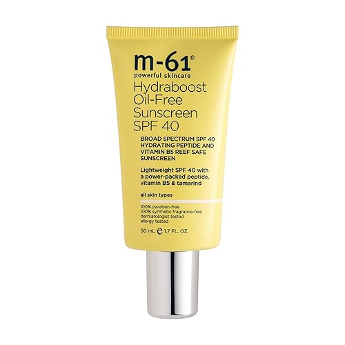 m-61 Hydraboost Oil-Free Sunscreen SPF 40 | Lightweight, Oil-Free SPF 40 With A Power-Packed Peptide, Vitamin B5, Tamarind, 1.7 Fl Oz