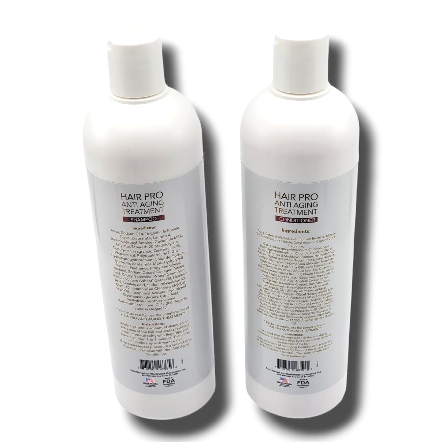 Eternal Spirit Hair Pro Shampoo and Conditioner Bundle, 16 fl oz Each - Special Edition Hydrating Hair Care Set with Stem Cells, Argan Oil & Keratin