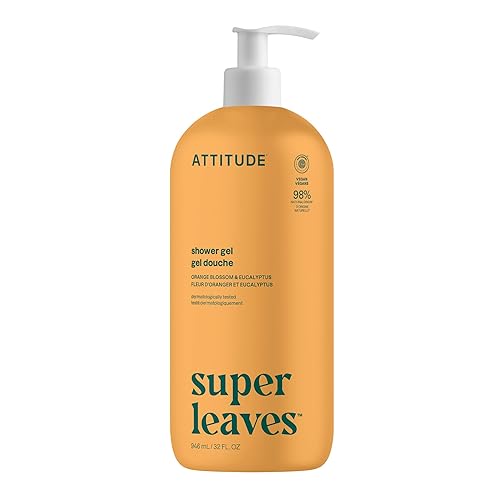 ATTITUDE Body Wash, EWG Verified Shower Gel, Dermatologically Tested, Plant and Mineral-Based, Vegan Personal Care Products, Orange Blossom