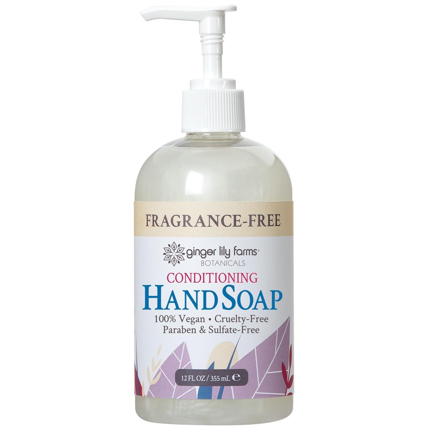 Ginger Lily Farms Botanicals All-Purpose Liquid Hand Soap, 100% Vegan & Cruelty-Free, Fragrance-Free, 12 fl oz Beauty & Personal Care Ginger Lily Farms